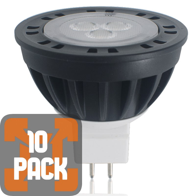 MR16 LED Waterproof Self-cooling Outdoor Bulb, 5W, 2700K, 45° (10 PACK)