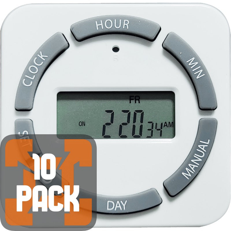 Digital Timer for Outdoor Lighting (10 PACK)